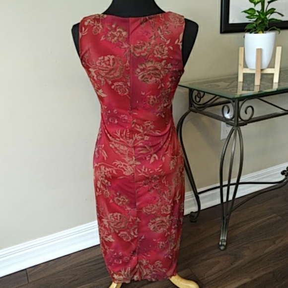 COPY - Great Floral Wrap Style Dress M - Picture 5 of 5